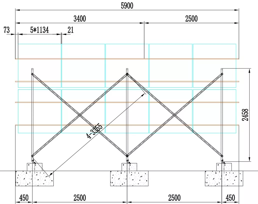 Ground Solar Mounting Racking System